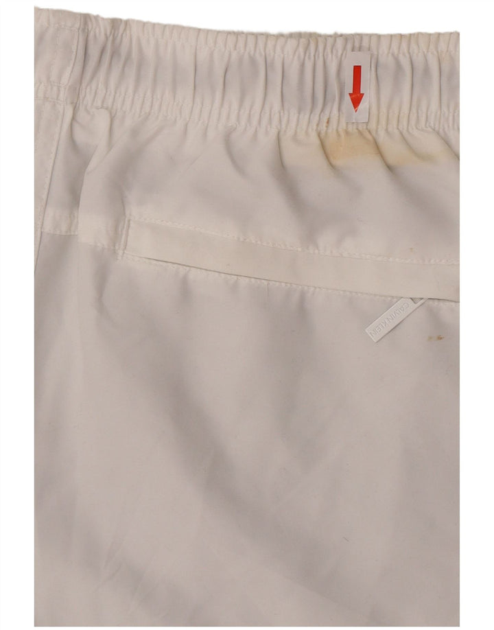 Pantaloncini da bagno grafici da uomo Calvin Klein a blocchi di colore bianco medio