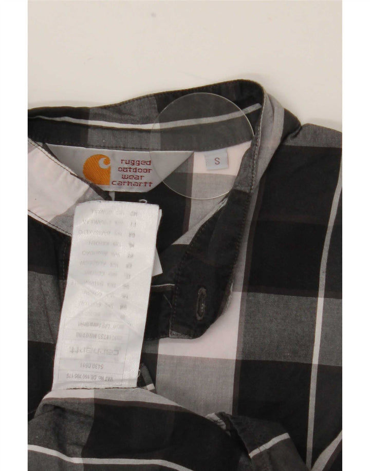 Camicia da uomo Carhartt piccola in cotone a quadri neri