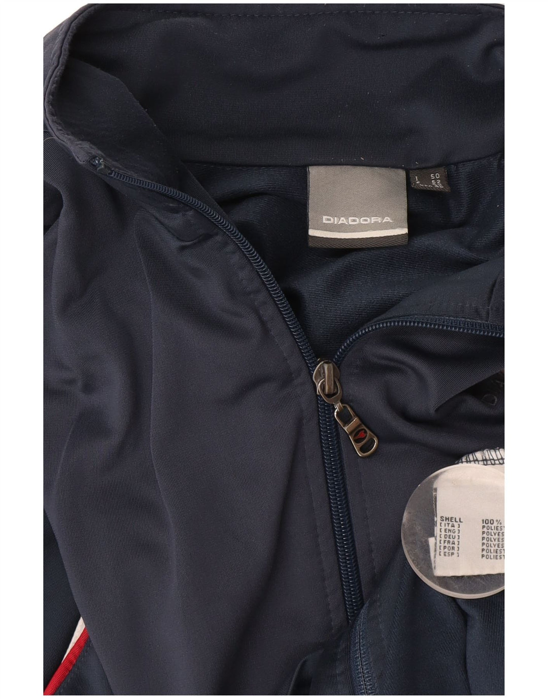Giacca da tuta da uomo Diadora UK 40 Medium Navy Blue Colourblock