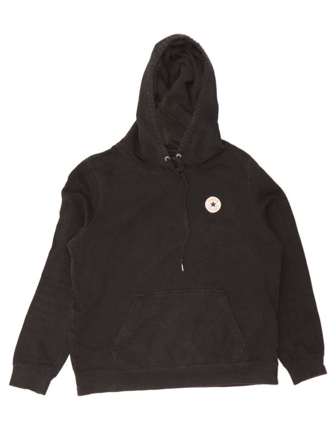 CONVERSE Womens Oversized Hoodie Jumper UK 14 Medium Black Cotton Vintage Converse and Second-Hand Converse from Messina Hembry 