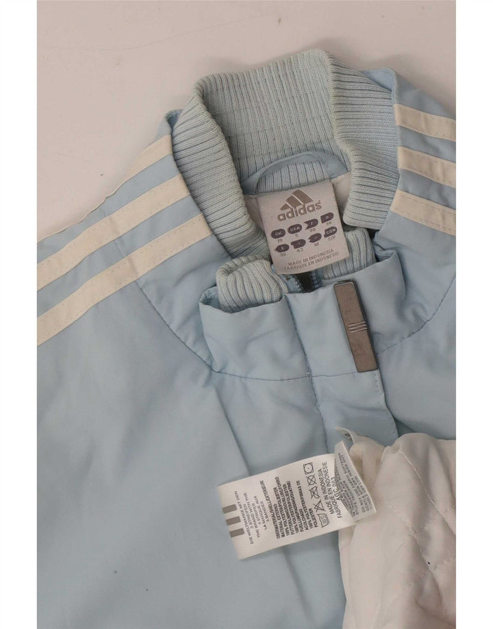 Giacca bomber da donna Adidas UK 10 Small Blu Poliestere