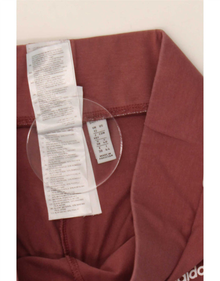 Leggings Adidas da donna UK 12 cotone marrone medio medio