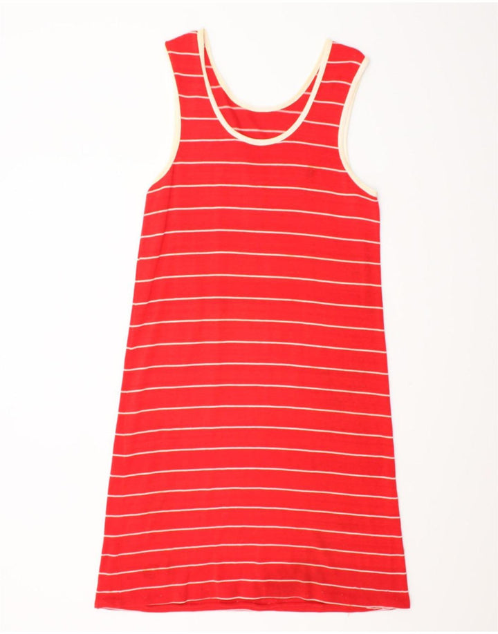 VINTAGE Womens Sundress UK 10 Small Red Striped Vintage Vintage and Second-Hand Vintage from Messina Hembry 