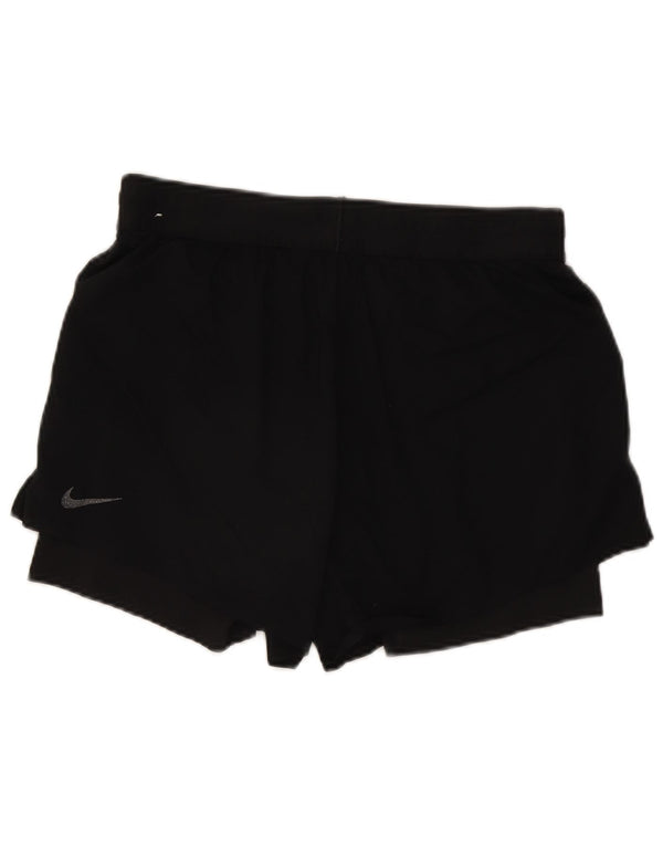 Pantaloncini sportivi Nike da donna Dri Fit UK 14 nylon nero medio