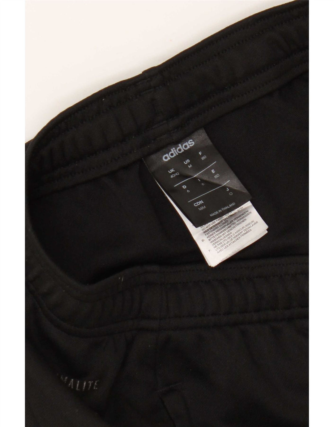 Pantaloni da tuta Adidas Climalite da uomo UK 40/42 Medium Nero Poliestere
