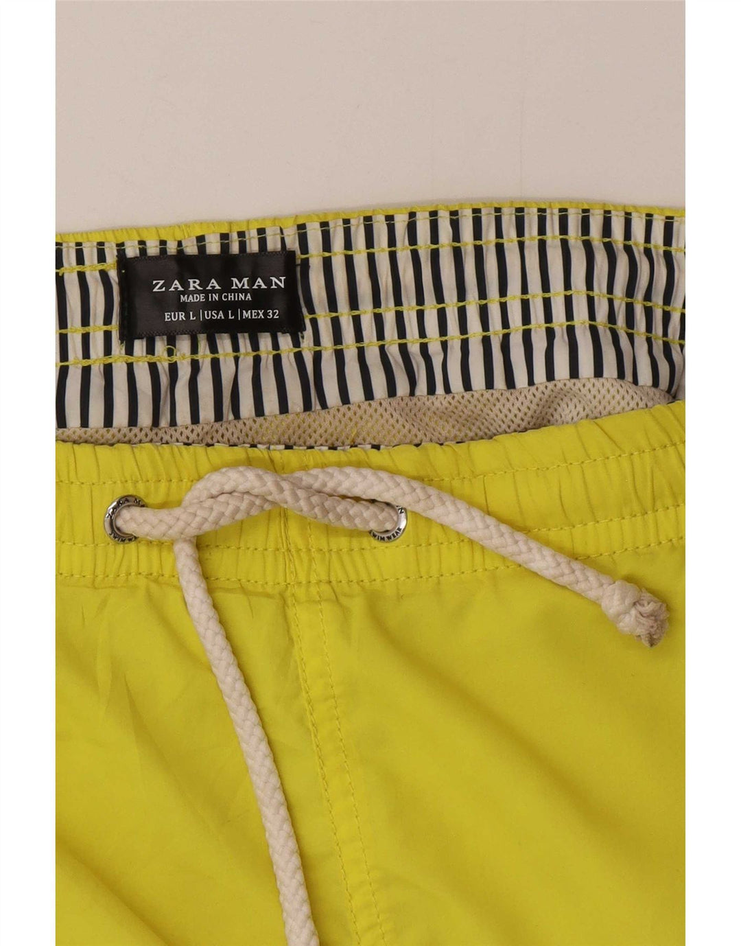 Pantaloncini da bagno da uomo Zara grandi gialli in poliestere
