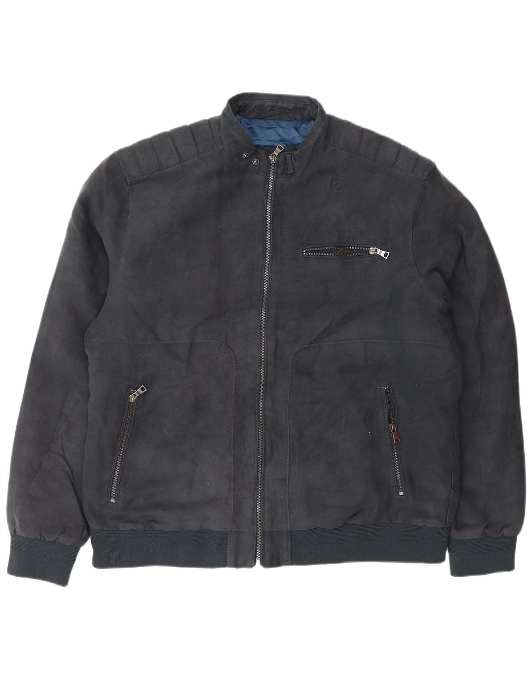 Giubbotto bomber da uomo Marks & Spencer UK 42 XL poliestere blu navy