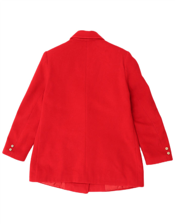 Giacca blazer vintage da donna a 2 bottoni UK 12 rossa media