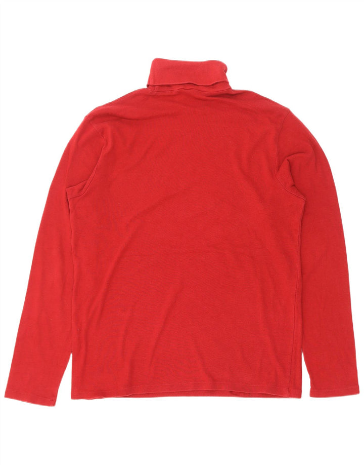 Gap Maglione da uomo con collo alto e maglione grande in cotone rosso