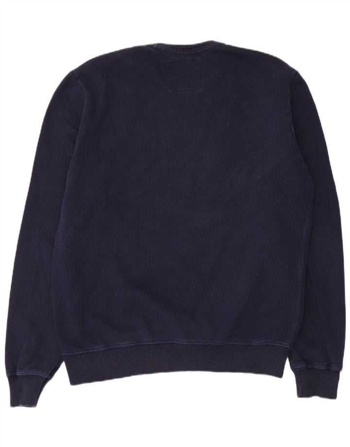 Felpa da uomo Superdry Maglione grande in cotone blu navy