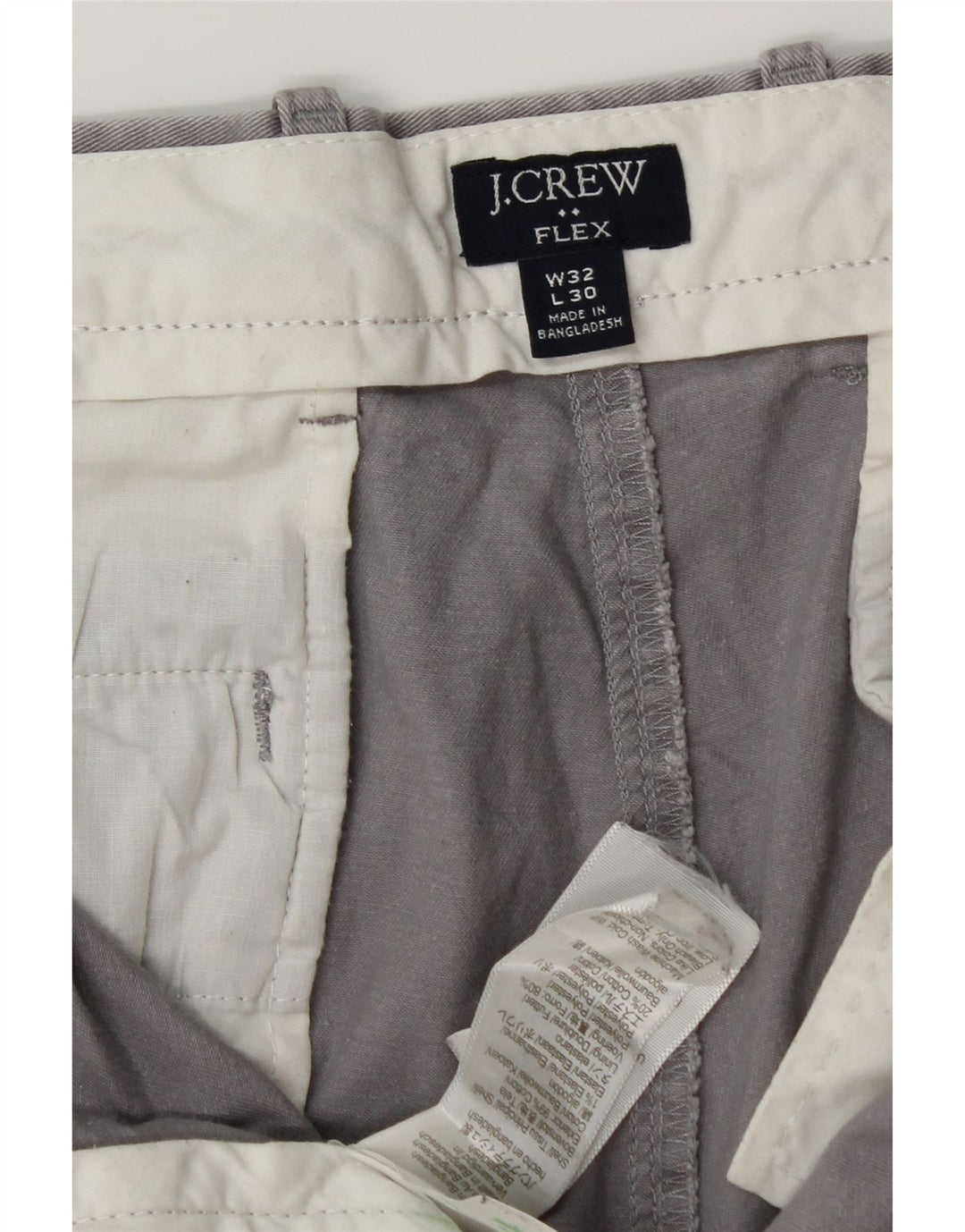 Pantaloni chino slim da uomo J. CREW W32 L28 cotone grigio