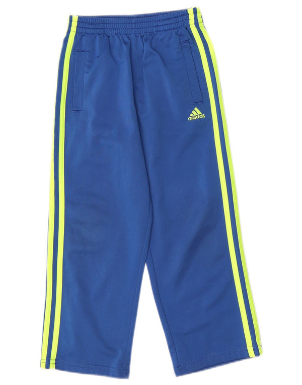 Pantaloni della tuta da ragazzo Adidas 4-5 anni in poliestere blu