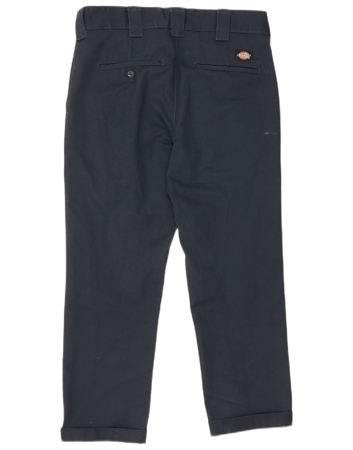 DICKIES Pantaloni chino slim fit da uomo W30 L26 poliestere blu navy