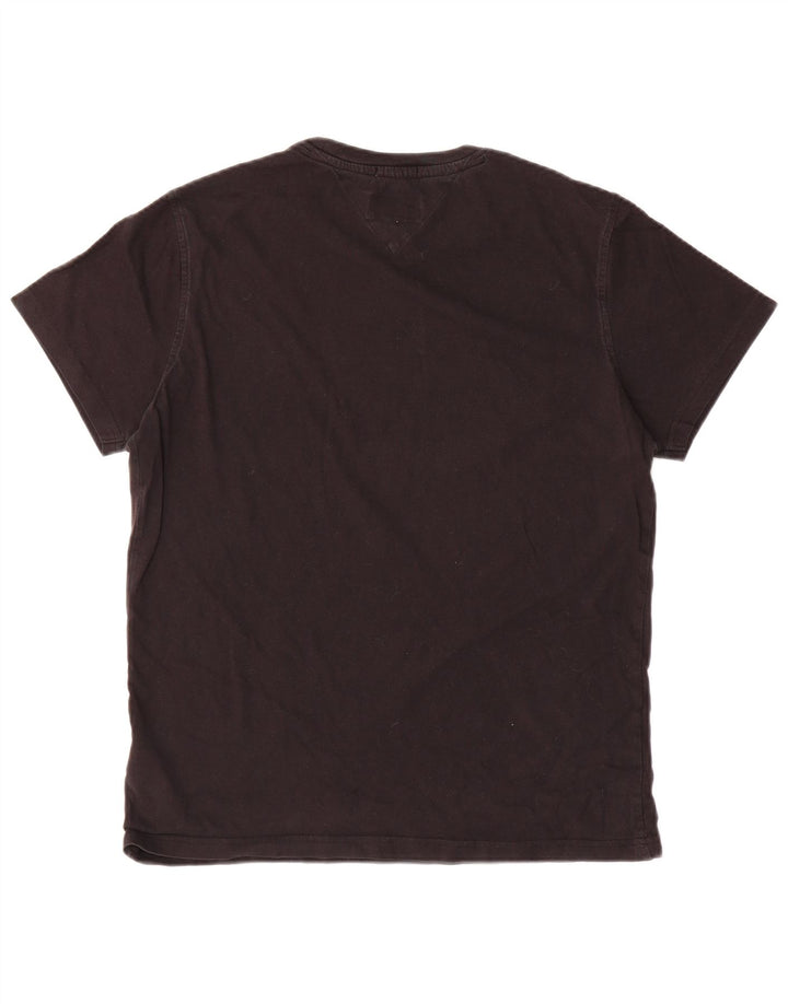 T-shirt da uomo Tommy Hilfiger Top grande in cotone nero