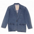 Giacca blazer in denim da uomo a 2 bottoni Carrera UK 38 Cotone blu medio