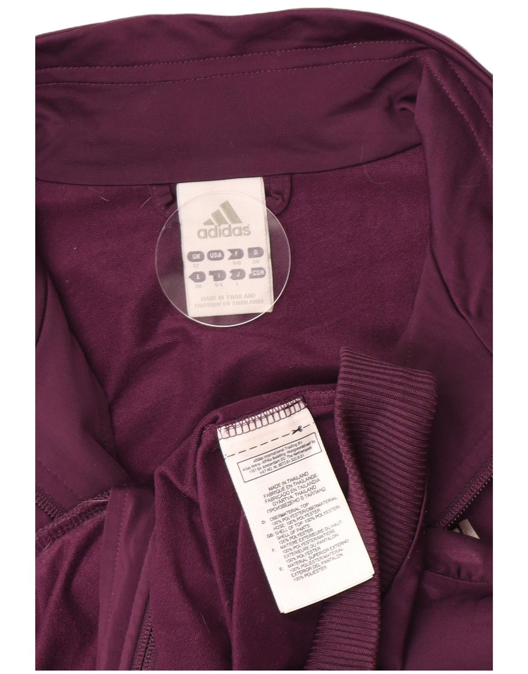 Tuta intera da donna Adidas UK 12 poliestere viola medio