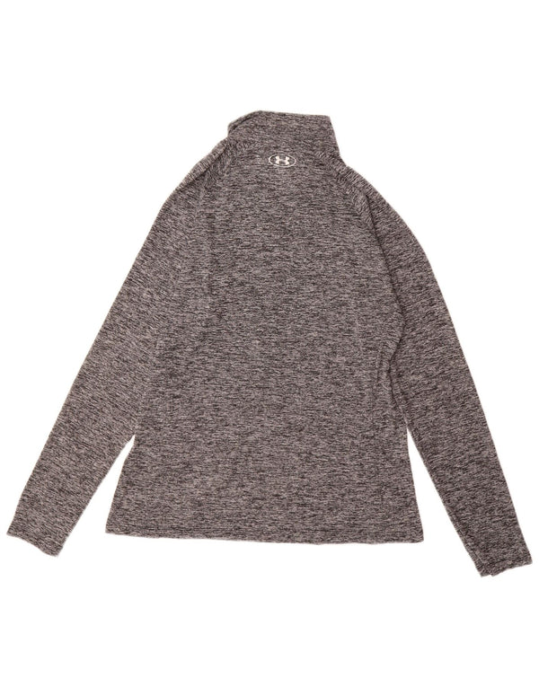Under Armour Womens Heat Gear Top manica lunga UK 14 Large Grey Poliestere