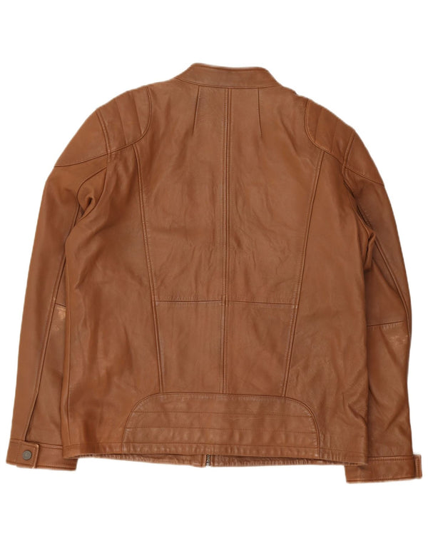Giacca da motociclista in pelle da uomo Bruno Banani UK 44 2XL Marrone