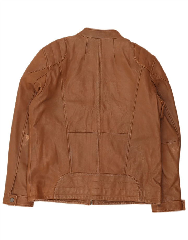 Giacca da motociclista in pelle da uomo Bruno Banani UK 44 2XL Marrone