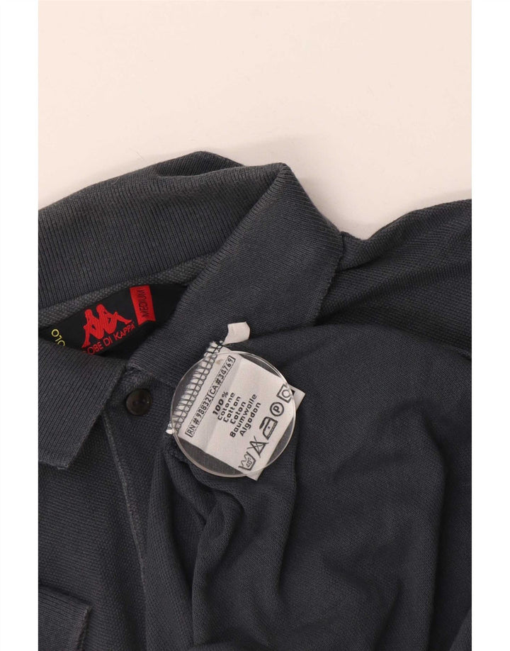 Polo da uomo Kappa in cotone grigio medio