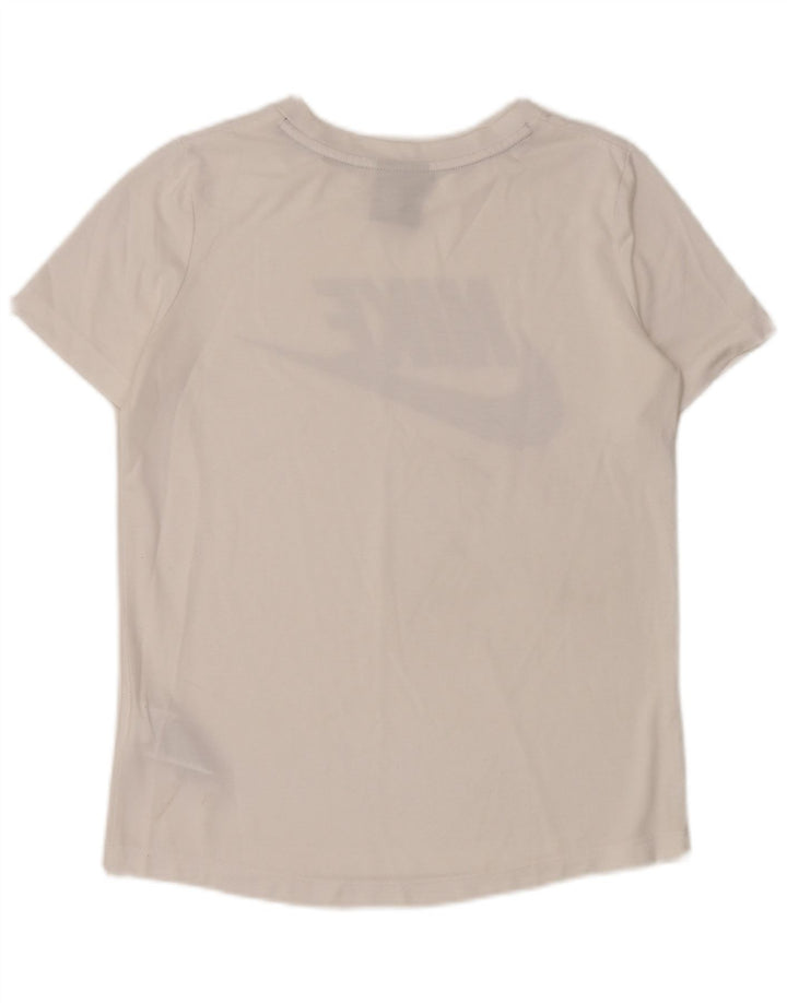 T-shirt grafica da uomo Nike Top piccola in poliestere bianco