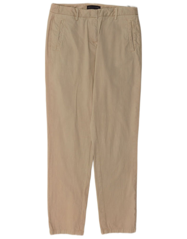 Pantaloni chino slim da donna Marks & Spencer UK 10 Small W27 L29 Cotone beige