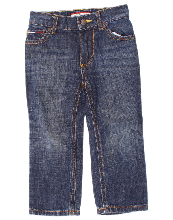 Tommy Hilfiger Jeans dritti per neonato 18-24 mesi W20 L14 cotone blu