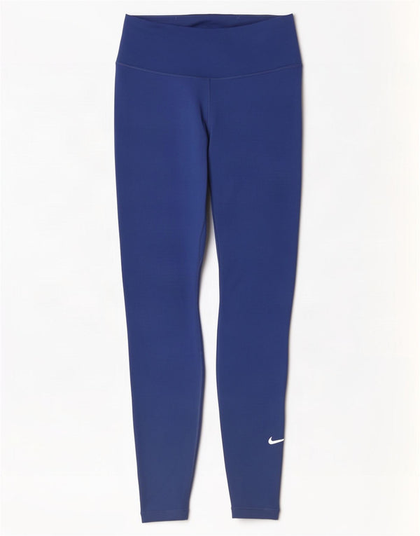 Leggings da donna Nike UK 8 Small blu navy in poliestere