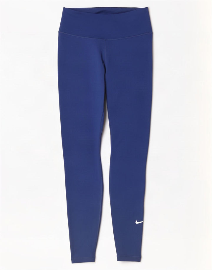 Leggings da donna Nike UK 8 Small blu navy in poliestere