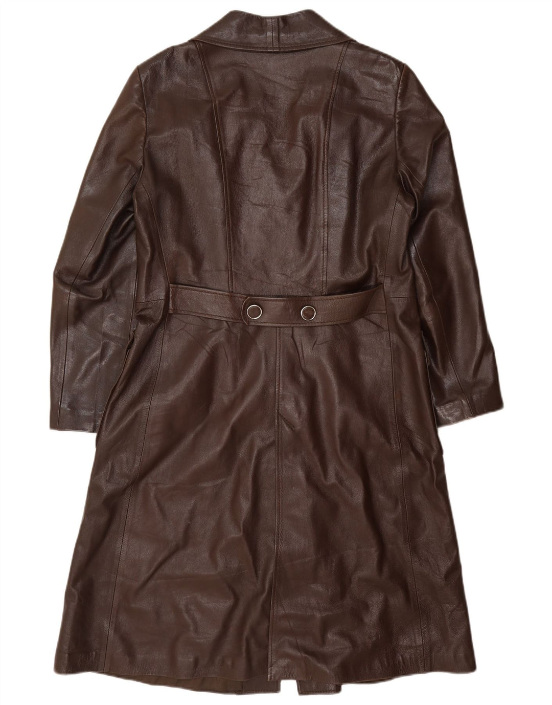 Cappotto in pelle vintage da donna IT 48 XL Bordeaux