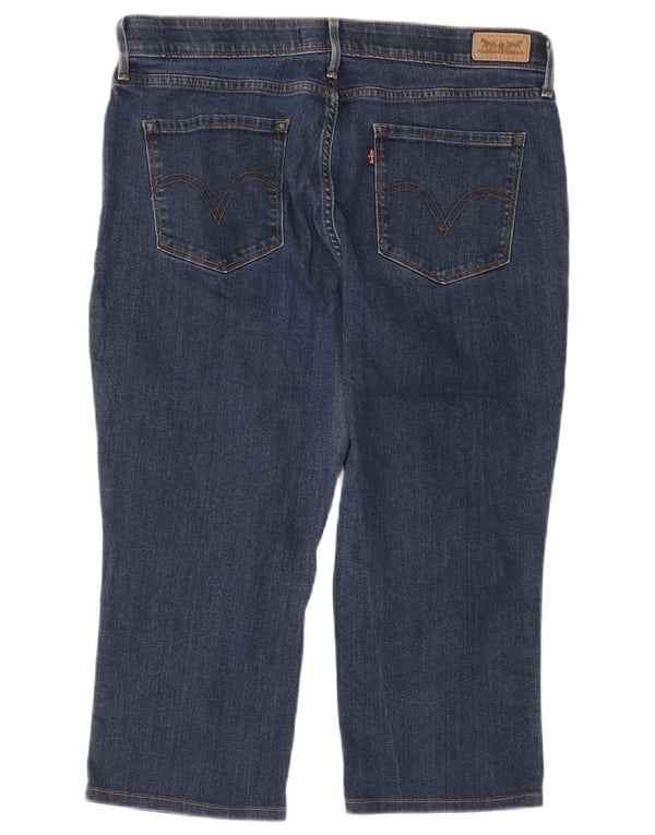 Jeans dritti Capri a vita alta 525 da donna Levi's US 14 XL W34 L20 Blu
