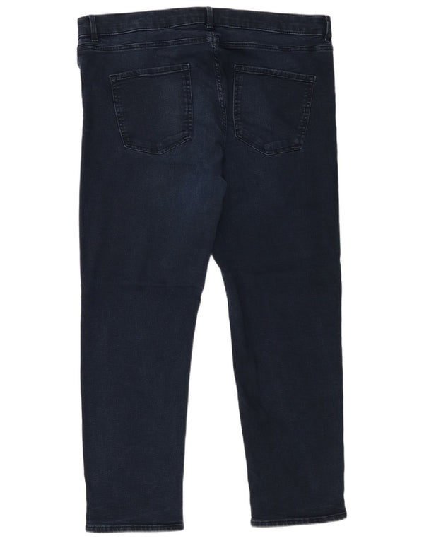 Jeans dritti da donna Marks & Spencer UK 20 2XL W40 L27 Blu navy