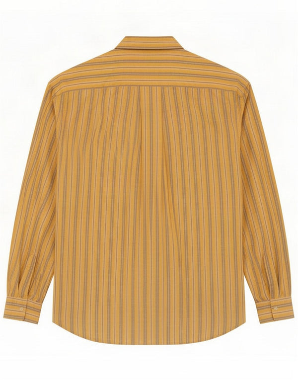 Camicia vintage da uomo XL in cotone a righe gialle