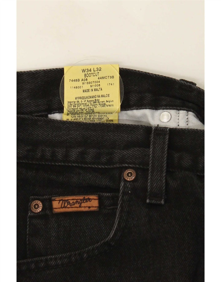 Jeans Bootcut da uomo Wrangler W34 L27 cotone nero