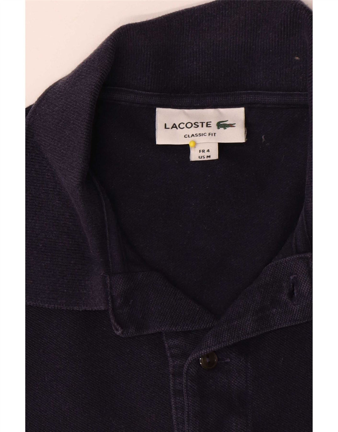 Polo da uomo Lacoste vestibilità classica taglia 4 cotone medio blu navy