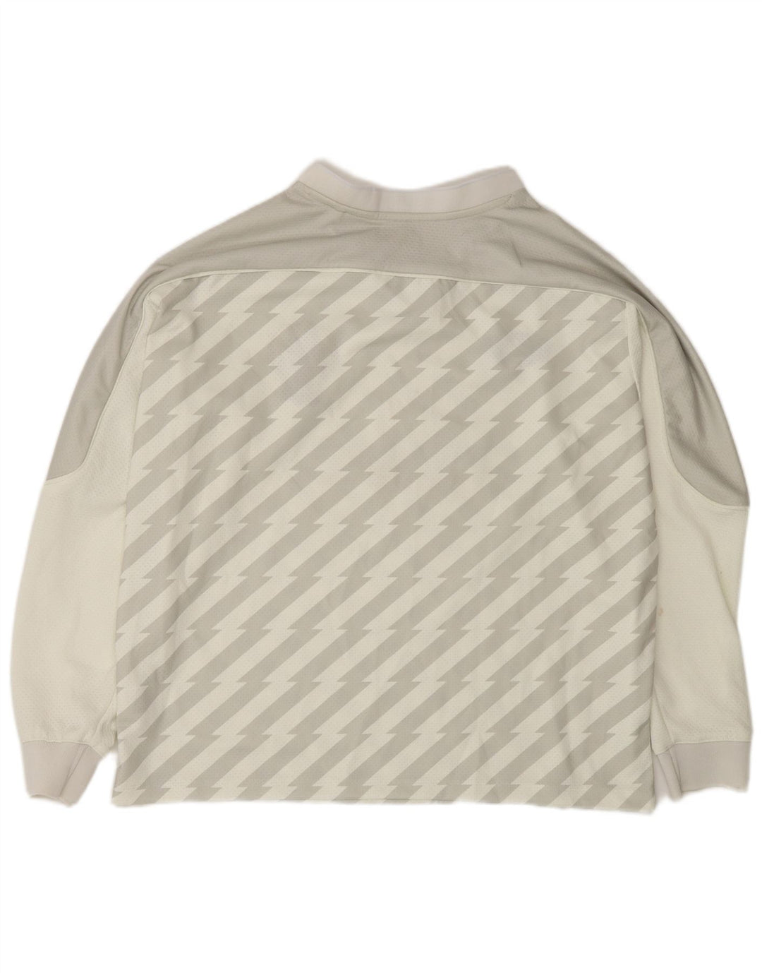 STWD Top da uomo con vestibilità ampia e grafica a maniche lunghe, piccolo, bianco sporco, geometrico