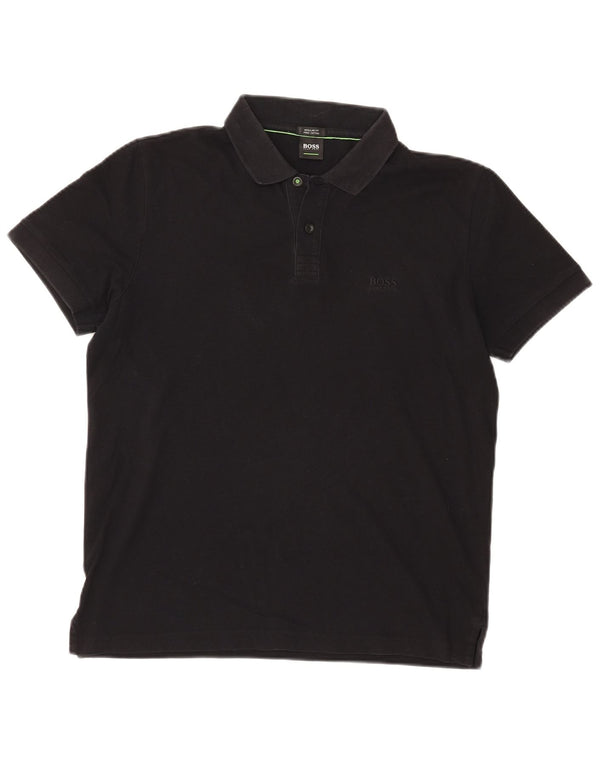 Polo Hugo Boss da uomo vestibilità regolare media nera
