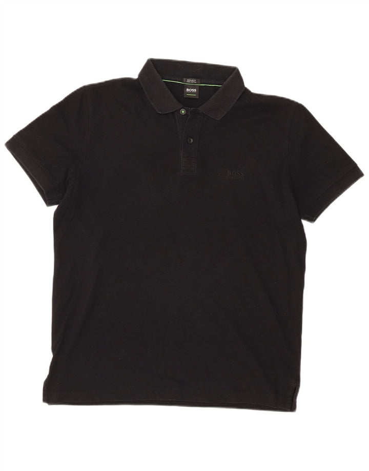Polo Hugo Boss da uomo vestibilità regolare media nera