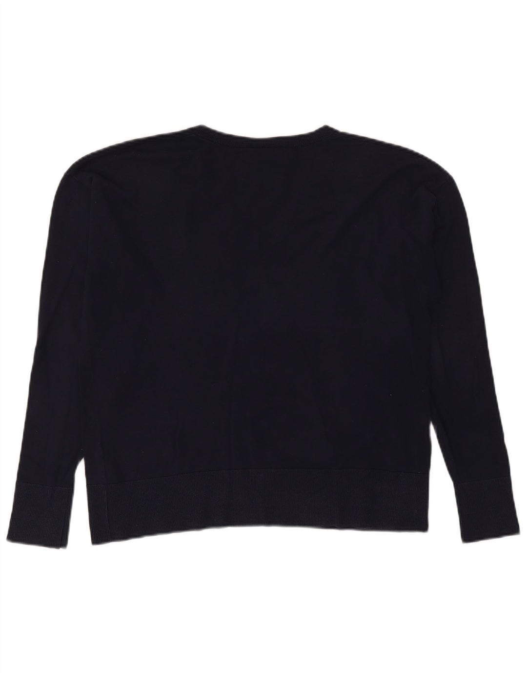 Maglione maglione da donna con scollo a V Lacoste taglia 40 cotone medio blu navy