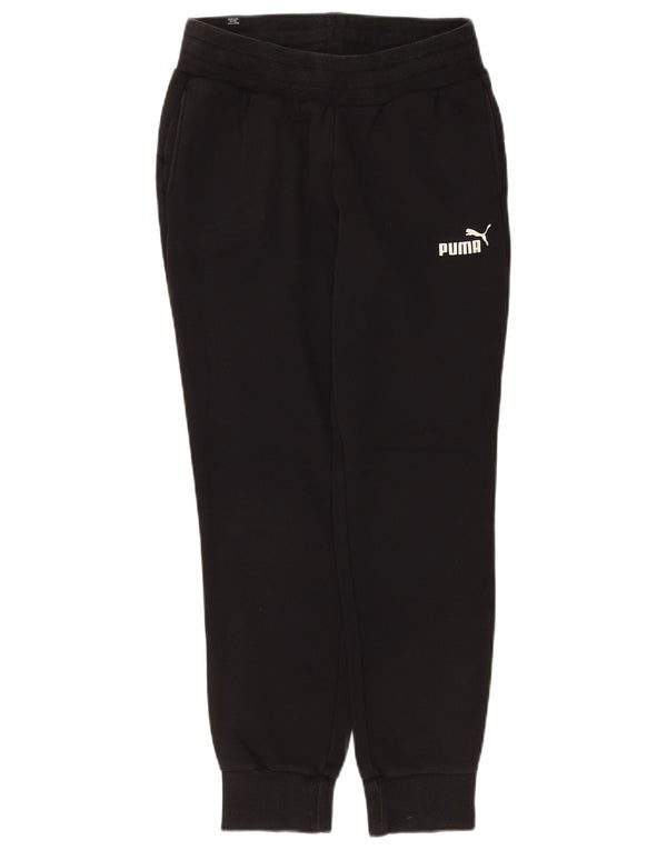 Pantaloni da tuta da donna Puma Joggers UK 8 Small Black Cotton