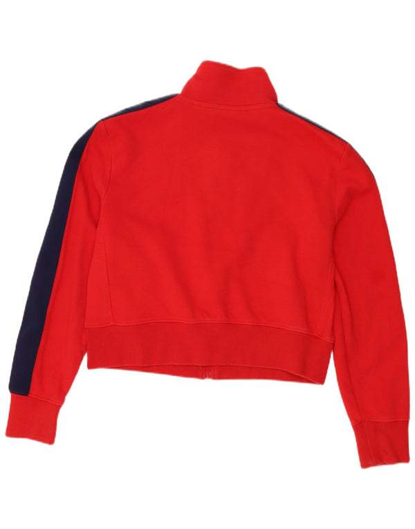 Giacca da ginnastica corta da donna Superdry UK 14 Large Red Colourblock