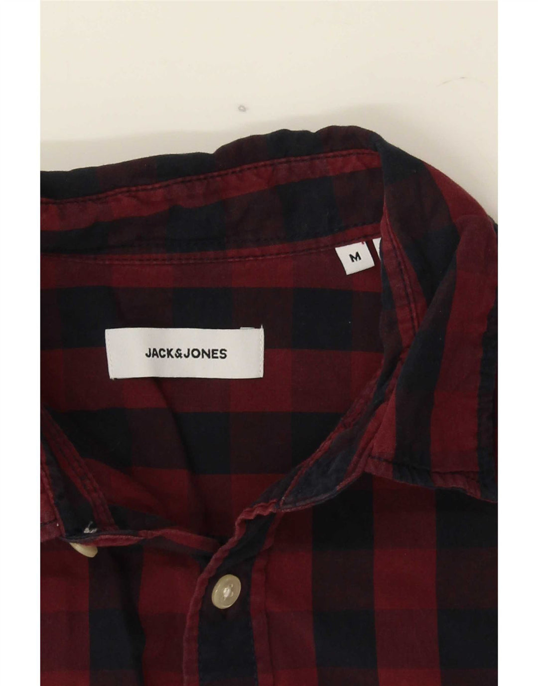 Camicia da uomo Jack & Jones a quadretti bordeaux medio
