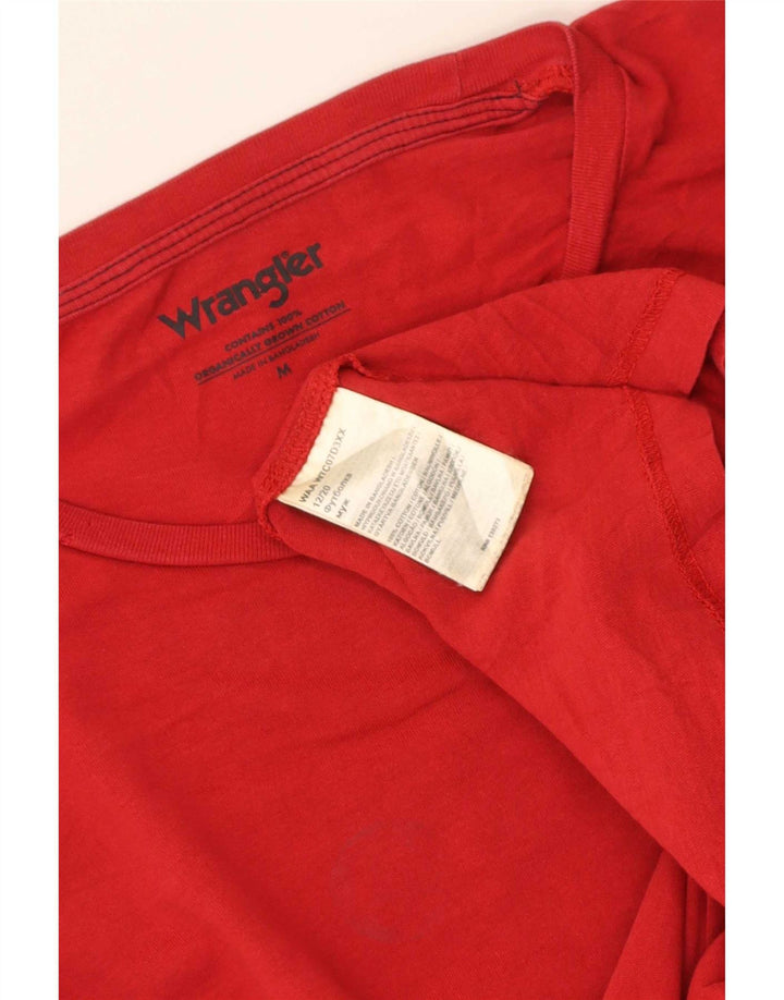 T-shirt da uomo Wrangler Top rosso medio in cotone