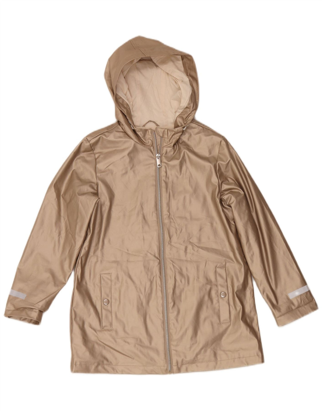 Impermeabile con cappuccio per ragazze Marks & Spencer 9-10 anni in poliuretano dorato