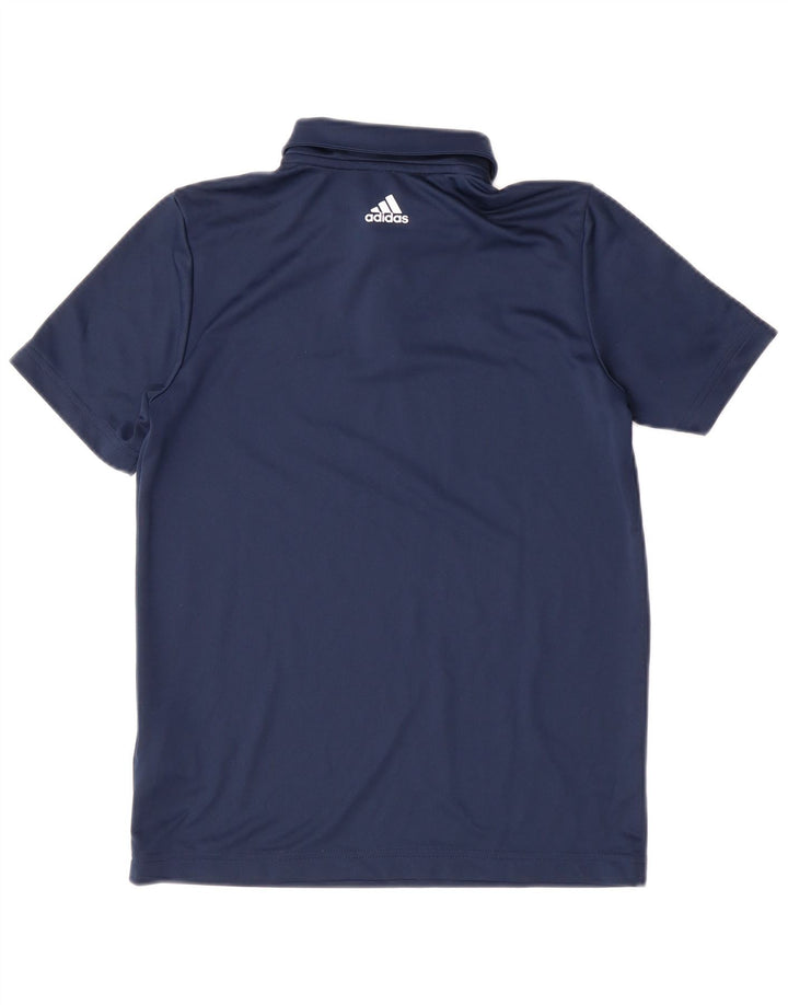 Polo ADIDAS da bambino 11-12 anni in poliestere blu navy