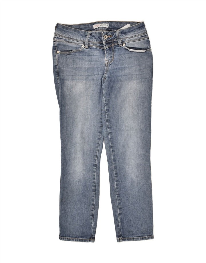 GUESS Womens Cropped Jeans W26 L24 Blue Cotton | Vintage Guess | Thrift | Second-Hand Guess | Used Clothing | Messina Hembry 