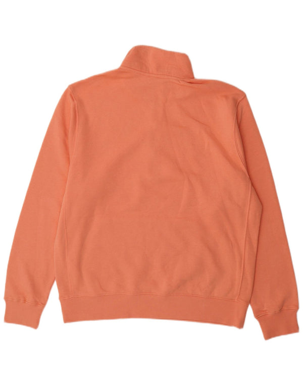 Felpa Nike da uomo con zip e collo, in cotone arancione medio