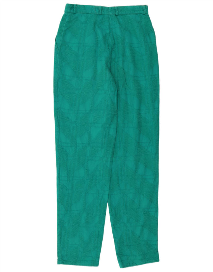 VINTAGE Womens Pegged Chino Trousers W28 L31  Green Check
