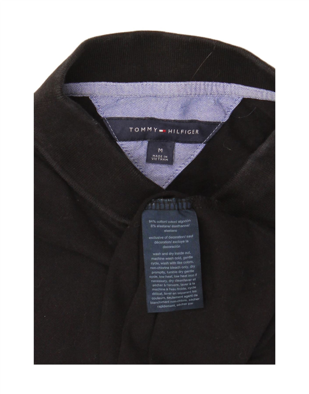 Polo da donna Tommy Hilfiger UK 12 cotone medio nero