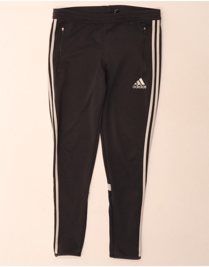 Pantaloni da tuta Adidas Climalite da uomo piccoli in poliestere color block nero